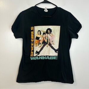 Spice Girls Y2K Wannabe Black Short Sleeve Tee/T -Shirt XL (runs small)